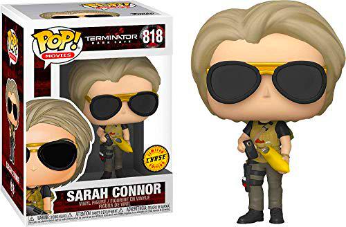 Sarah Connor (Chase): Funko Pop! Figura de Vinilo de películas Terminator 818 + Protector Pop Ultimate Guard