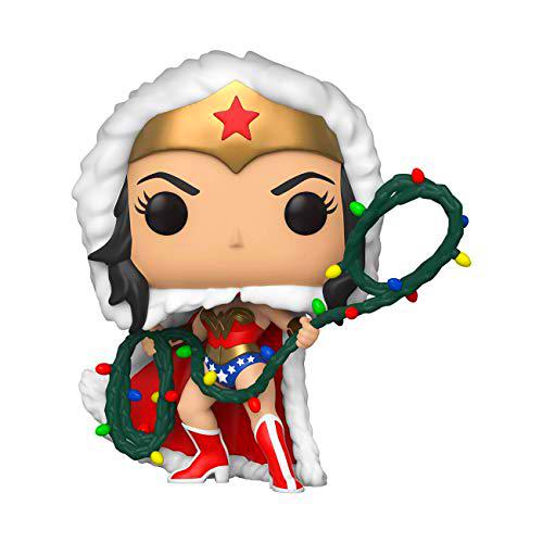 Funko- Pop Heroes DC Holiday-Wonder Woman w/Lights Lasso Comics Holidays S1 WW Figura Coleccionable