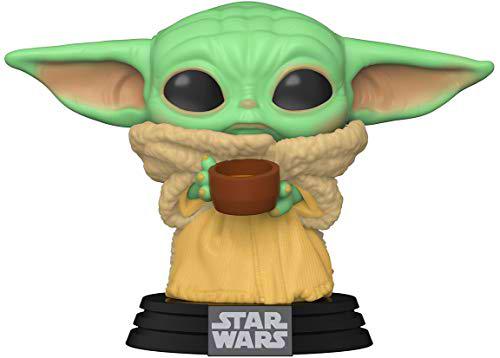 Funko- Pop Star Wars: Mandalorian-The Child w/Cup Ducati Figura Coleccionable