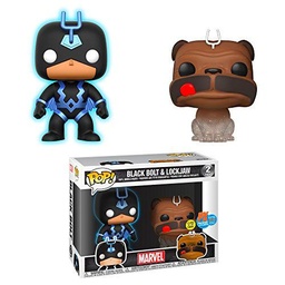 Marvel Funko Pop Vinyl Figure - Teleporting Lockjaw &amp; Black Bolt SDCC'18 Exclusive