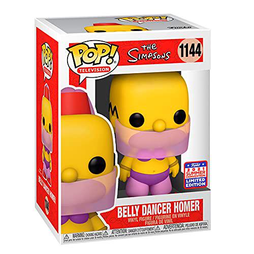 Funko Pop! Los Simpsons Belly Dancer Homer 1144 FunKon 2021 Convención de Verano Compartido Exclusivo