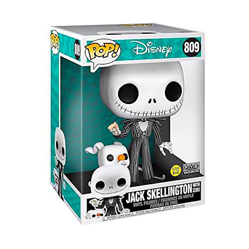 POP! Funko The Nightmare Before Christmas - Jack Skellington con cero brillo en la oscuridad de 10 pulgadas FYE Exclusive