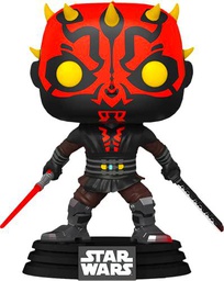 ¡MÚSICA Pop! Star Wars: Clone Wars 450 - Figura de Vinilo de Darth Maul con Darksaber