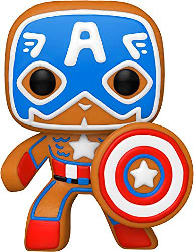 Funko- Pop Marvel Holiday-Captain America S3 Figura coleccionable