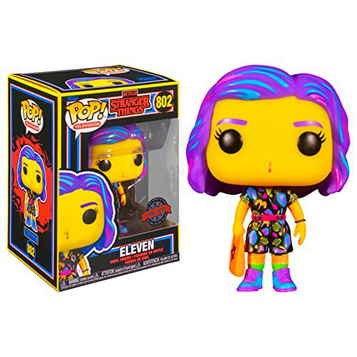 FUNKO Figura de vinilo Stranger Things Eleven Black Light GITD Glow in The Dark Special Edition POP Television #802