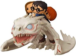 Funko- Pop Ride Potter-Dragon w/Harry, Ron, &amp; Hermione Figura Coleccionable