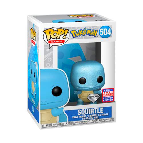 Funko 59197 Juegos de Pop: Pokémon - Squirtle (Diamond Glitter 2021 Summer Con Exclusive) #504