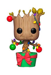 Funko 33982 POP Bobble: Marvel: Holiday Groot w/ Lights and Ornaments