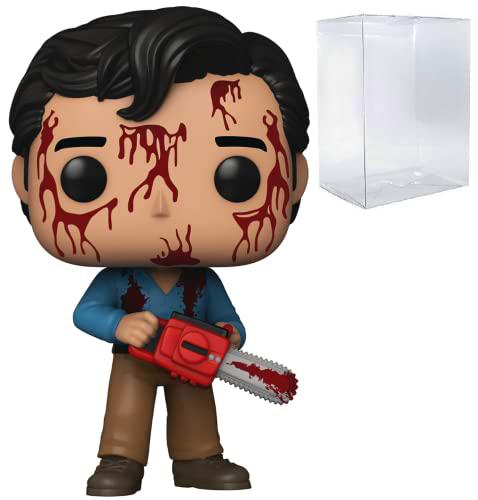 Figura de vinilo de Evil Dead 40th Anniversary - Bloody Ash Edición Limitada Chase Funko Pop (con funda protectora de caja Pop Compatible)