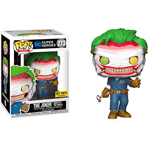 Funko The Joker [Death of The Family] (Hot Topic Exclusive): DC Universe x Pop! Heroes Figura de Vinilo y 1 Pop! Protector gráfico de plástico Pet Compatible [#273 / 37487