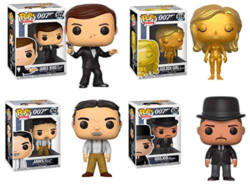 - Lote de 4 Figuras Pop Collection Funko James Bond (Golden Girl + Jaws + ODDJOB)