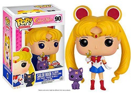 Funko Figura de Vinilo Pop! FK6580 de Sailor Moon de 10 cm con cetro Lunar y Gata Luna