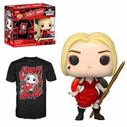 Suicide Squad 2021 Pop! &amp; Tee Box (Extra grande) Harley Quinn Diamond Glitter Collection Funko Pop!