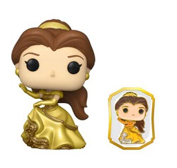 Funko POP! Ultimate Princess Collection - Figura de vinilo Belle POP y Pin