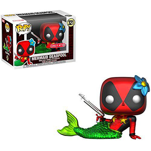 Funko Mermaid Deadpool (Target Exclusive): Deadpool x POP! Marvel Vinyl Figure &amp; 1 PET Plastic Graphical Protector Bundle [#321 / 32593