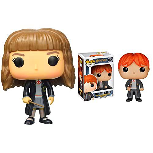 Funko - Pop! Vinilo Colección Harry Potter - Figura Hermione (5860) &amp; Funko 5859 Harry Potter Ron Weasley Pop Vinyl Figure