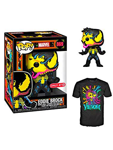 Black Light Venom (Eddie Brock) Funko Pop &amp;Tee Size Large