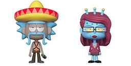 Funko 32267 VYNL 4 Pulgadas 2-Pack: Rick &amp; Morty: Rick w/Sombrero &amp; Unity Morty, Multi