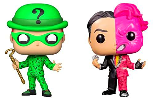 Funko 62479 Pop Heroes: Batman (1995)- 2pk Two Face &amp; Riddler (Glow)