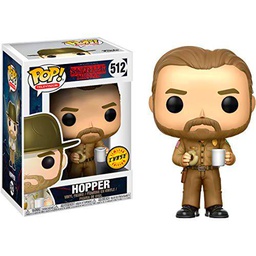 Funko Hopper w/ Donut (Chase Edition): Stranger Things x POP! TV Vinyl Figure &amp; 1 PET Plastic Graphical Protector Bundle [14425