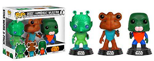 Funko- 3 Pack-Greedo, Hammerhead, and Walrus Man Star Wars Figurinas de Vinilo