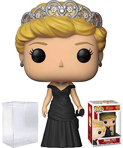 Funko Pop! Royals: The Royal Family - Figura de vinilo de Diana Princess of Wales (con funda protectora de caja de pop)