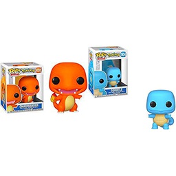 Funko Pop! 39442 Pokémon Squirtle #504 Licensed Oficial + Pop! 37603 Charmander #455 Producto Oficial de Pokémon