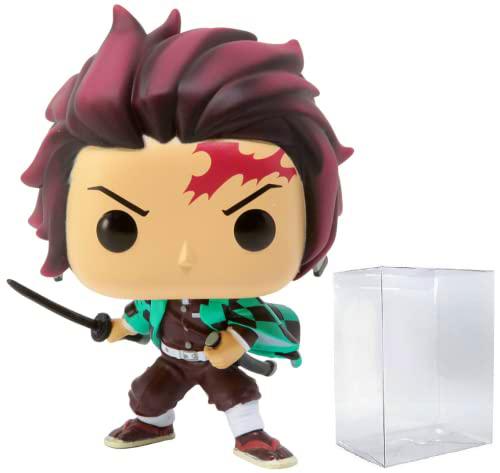 Demon Slayer - Tanjiro Kamado Pop! Figura de vinilo (cubierta con funda protectora compatible con caja de reventado)