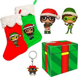 Funko Overwatch Pop! Exclusive Christmas Collector Box [Exclusive Mei &amp; Tracer Christmas Skin Pops]