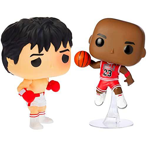 Funko Pop Movies: Rocky 45th- Rocky Balboa &amp; Pop Vinyl: NBA: Bulls: Michael Jordan Figura Coleccionable