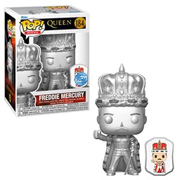 Funko Queen King Freddie Mercury Platinum Exclusive Pop! con pin 184