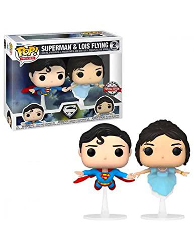 Funko Pop Movies: DC- 2PK Superman &amp; Lois Flying, Multicolour