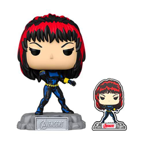 Funko Pop Marvel: A60 - Comic Black Widow w/Pin Amazon Exclusive