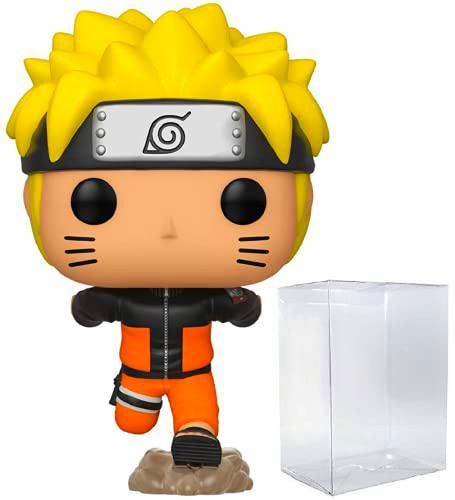 POP Naruto Shippuden - Naruto Uzumaki (Running) Funko Pop! Figura de vinilo (con funda protectora compatible con caja pop)