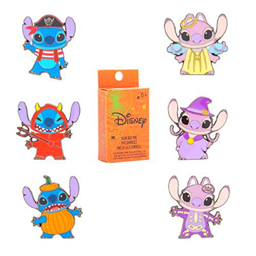 Loungefly Disney Stitch &amp; Angel Halloween Blind Enamel Pins