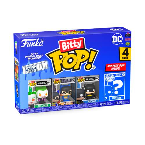 Funko Bitty Pop! DC - Batman, Batgirl, The Joker Y una Minifigura Misteriosa Sorpresa