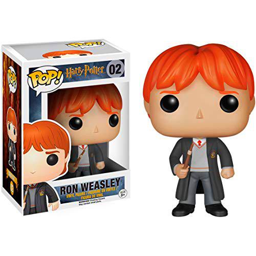 Funko Ron Weasley: Harry Potter x POP! Vinyl Figure &amp; 1 POP! Compatible PET Plastic Graphical Protector Bundle [#002 / 05859