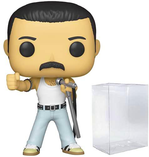 Freddie Mercury Radio Gaga 1985 Pop #183 Pop Rocks Queen Vinyl Figure (Includes Compatible Ecotek Plastic Pop Box Protector Case)