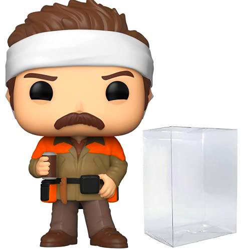 POP TV: Parks and Rec - Hunter Ron Swanson Limited Edition Chase Funko Pop! Figura de vinilo (con funda protectora compatible con caja de pop)