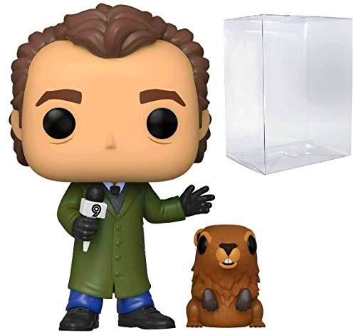 Funko Pop! &amp; Buddy: Marmota Day - Phil Connors con figura de vinilo Punxsutawney Phil (incluye funda protectora de caja emergente)