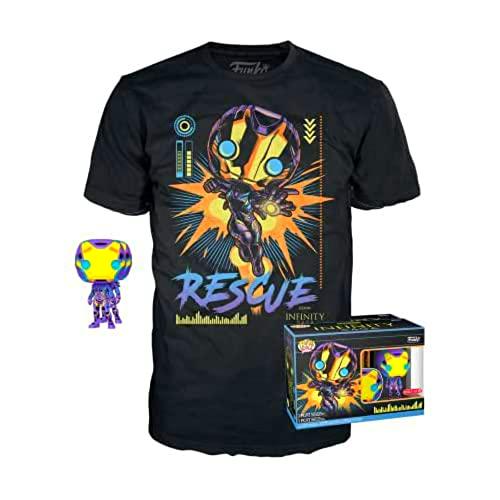 Funko Pop! &amp; tee: Marvel Blacklight - Rescue L - Large