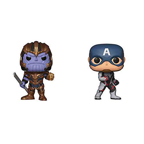 Funko Pop! Bobble: Avengers Endgame: Thanos + Pop! Bobble: Avengers Endgame: Captain America