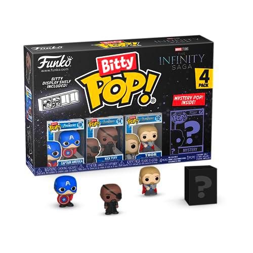 Funko Bitty POP! Marvel - Capt. Captain America 4 Paquete Incluye Captain America (holding Shield)