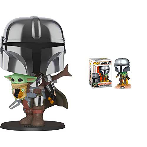 Funko 49931 Pop Star Wars:Mandalorian-10 Mandalorian (w/Chrome Armour) Collectible Toy