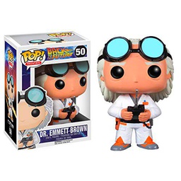 Funko Dr. Emmet Brown: Back to The Future x POP! Movies Vinyl Figure &amp; 1 POP! Compatible PET Plastic Graphical Protector Bundle [#050 / 03399