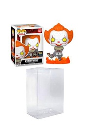 Funko Pop! Movies: IT - Serie especial Pennywise Dancing Glow-in-The-Dark Chase con un protector de ático Byron