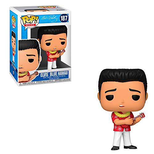 Funko Pop! Rocks: Elvis Presley-Blue Hawaii - Figura de Vinilo Coleccionable