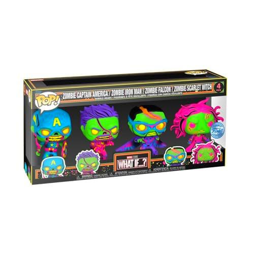 Funko ¿Qué pasa si...? - Paquete de 4 vinilos de Blacklight US Exclusive Pop!, FUN69116