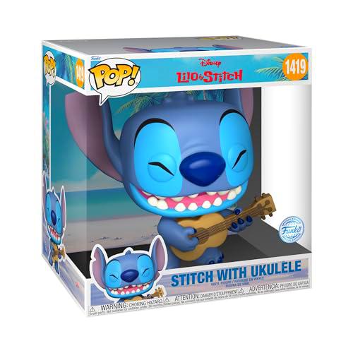 Funko Pop! Jumbo: Stitch - with Ukele - Lilo and Stitch