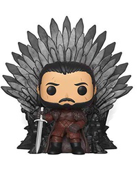 Funko - Pop! Deluxe: Game of Thrones S10: Jon Snow Sitting on Iron Throne Figura Coleccionable